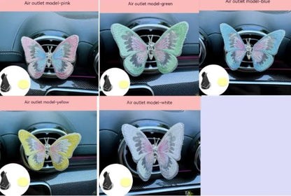 Moving Embroidery Butterfly Car Vent Decoration