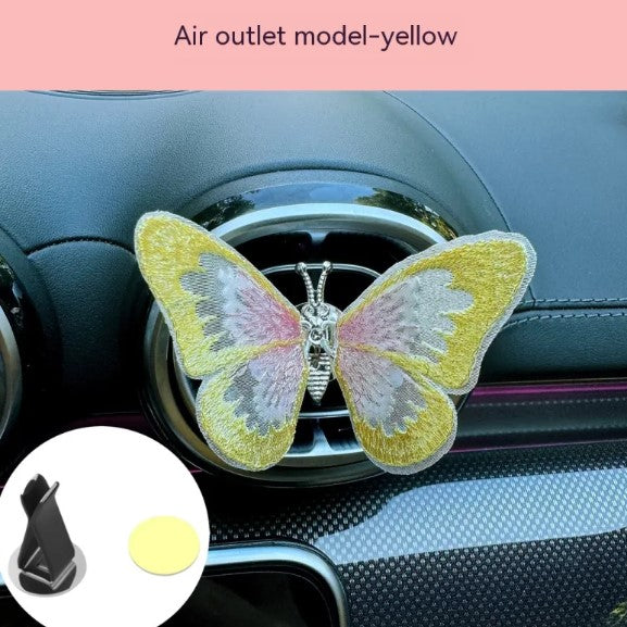 Moving Embroidery Butterfly Car Vent Decoration