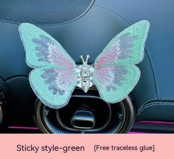 Moving Embroidery Butterfly Car Vent Decoration