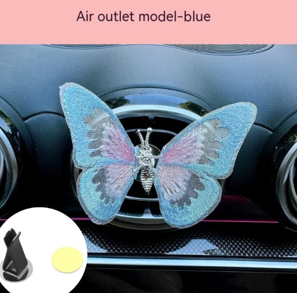 Moving Embroidery Butterfly Car Vent Decoration