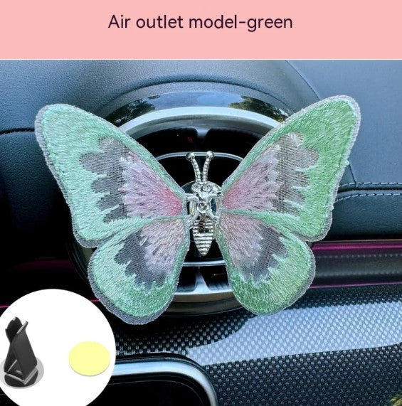 Moving Embroidery Butterfly Car Vent Decoration
