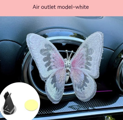 Moving Embroidery Butterfly Car Vent Decoration