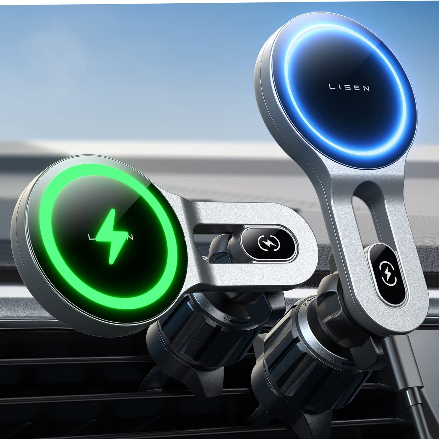 LISEN 15W MagSafe Car Mount Charger