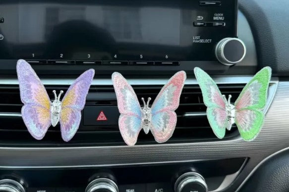 Moving Embroidery Butterfly Car Vent Decoration