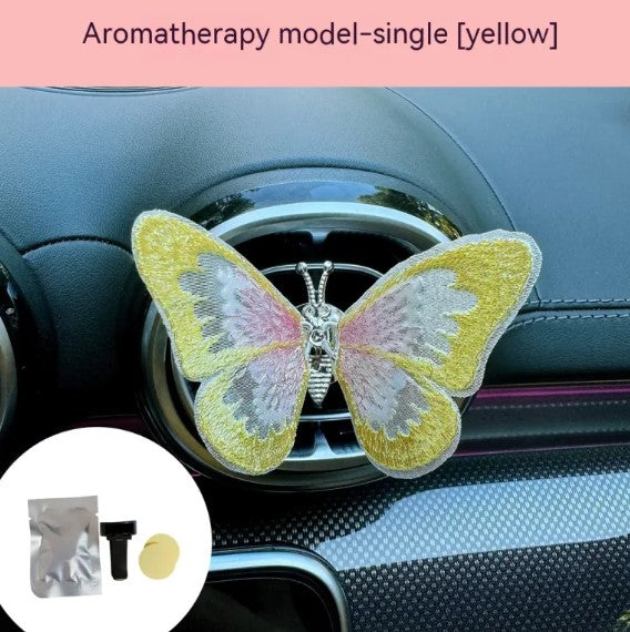 Moving Embroidery Butterfly Car Vent Decoration