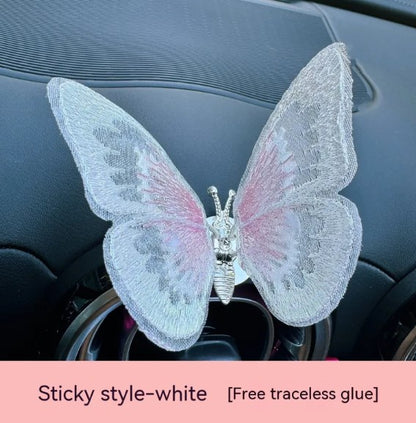 Moving Embroidery Butterfly Car Vent Decoration