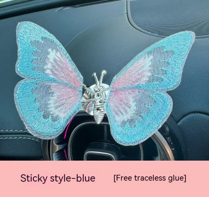 Moving Embroidery Butterfly Car Vent Decoration