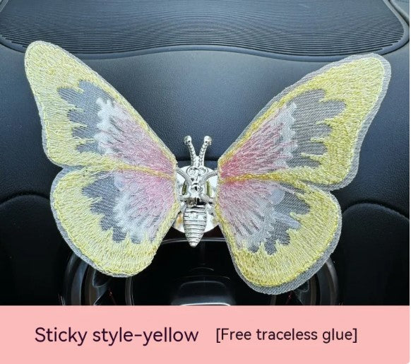 Moving Embroidery Butterfly Car Vent Decoration