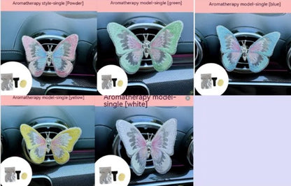 Moving Embroidery Butterfly Car Vent Decoration
